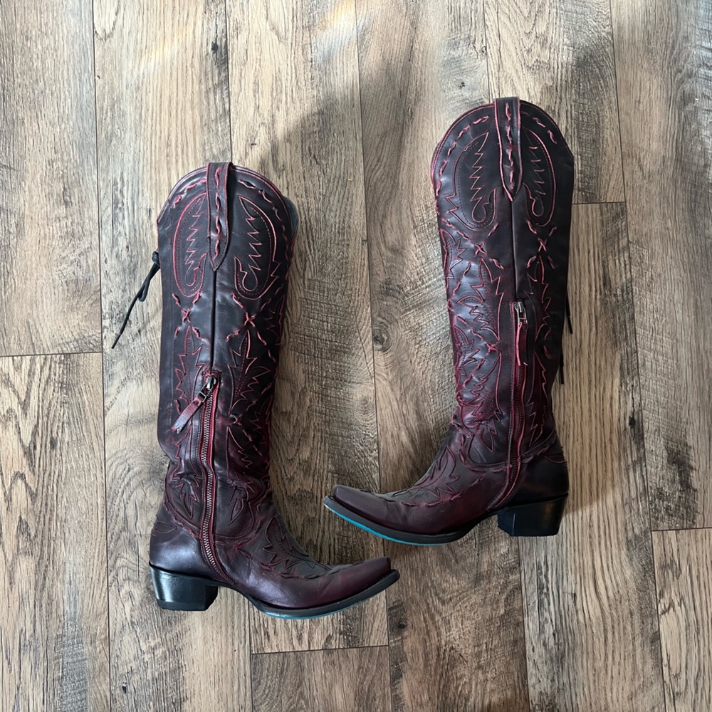 Lane reverie black cherry size 7.5 cowgirl boots - Picture 14 of 16